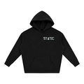 Pixel Riot Oversized Hoodie — Black