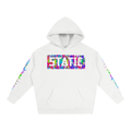 Color Collapse Oversized Hoodie — White