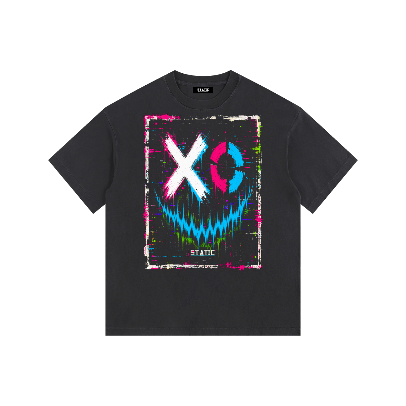 Split Signal Vintage Washed Oversized Tee