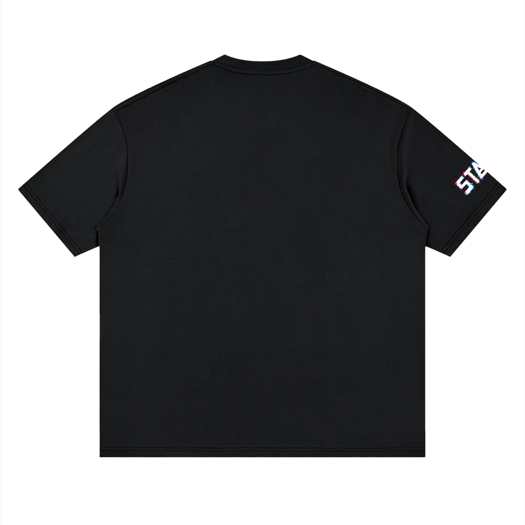 Error Grin Drop Shoulder Tee — Black