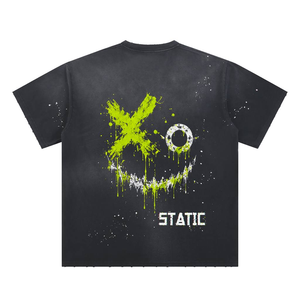 Toxic Drip Hand-Frayed Sunfade Tee