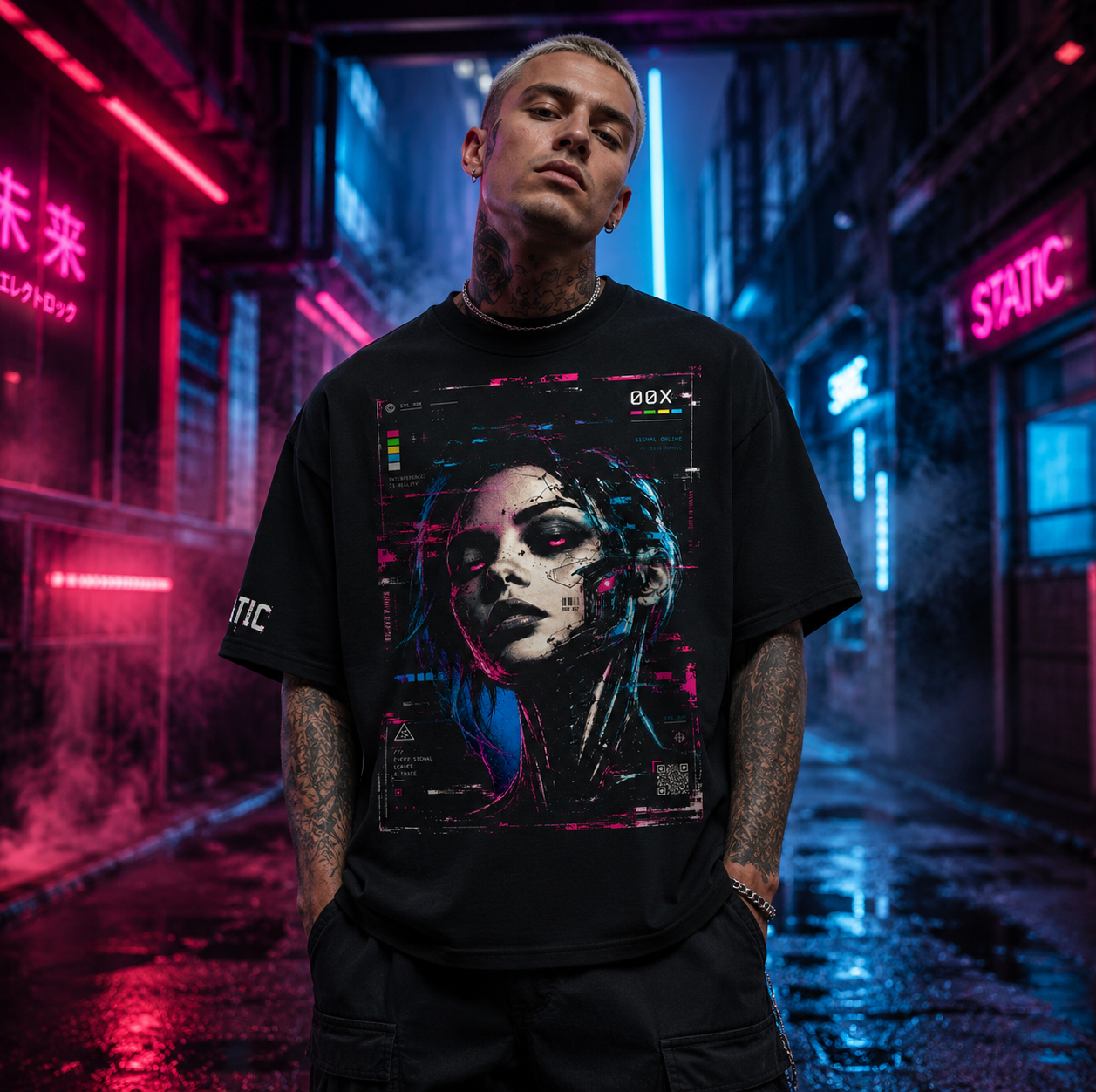 Residual Signal Drop Shoulder Tee