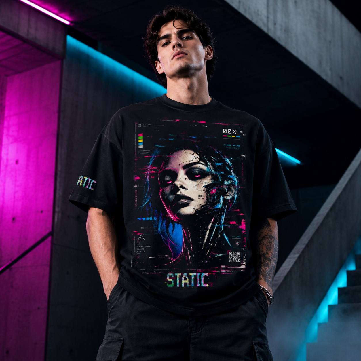 Residual Signal Drop Shoulder Tee