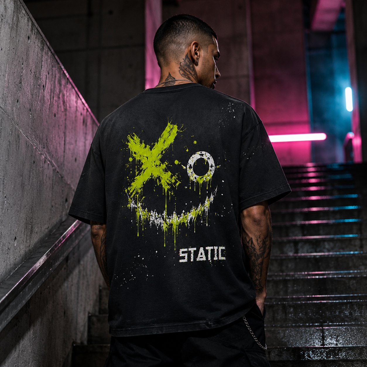 Toxic Drip Hand-Frayed Sunfade Tee