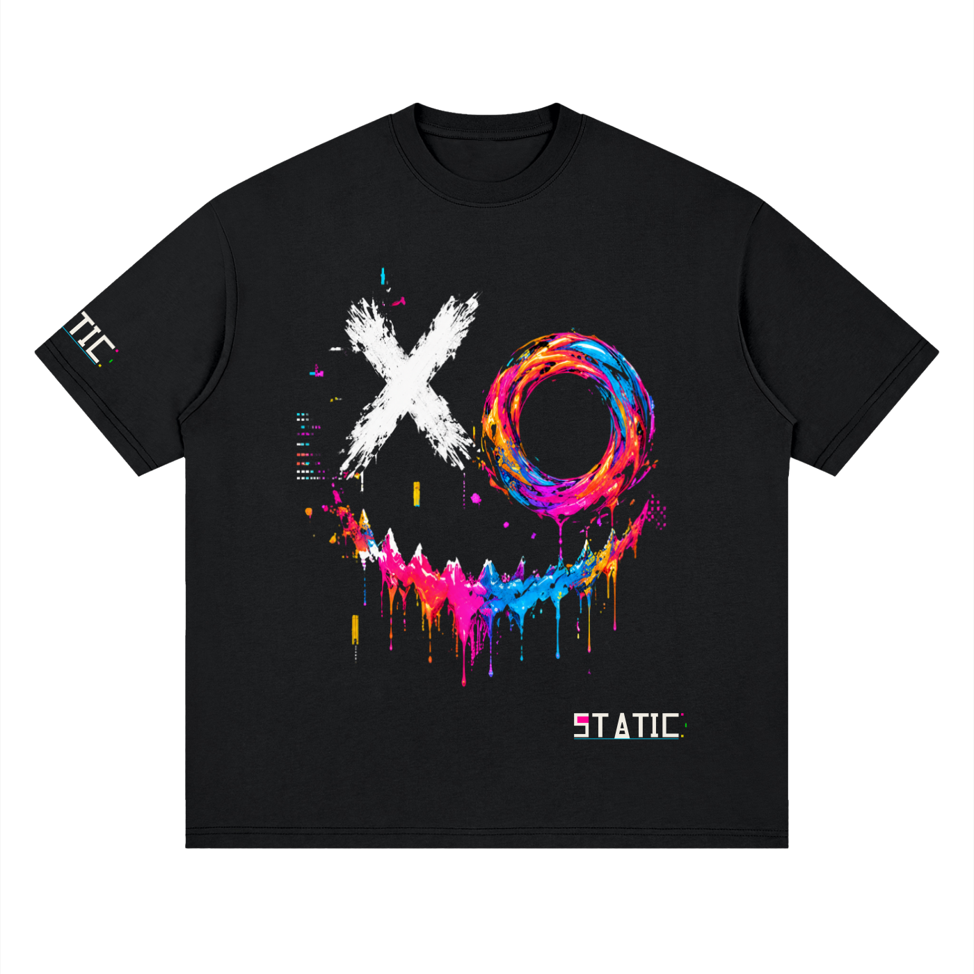 Neon Melt Drop Shoulder Tee