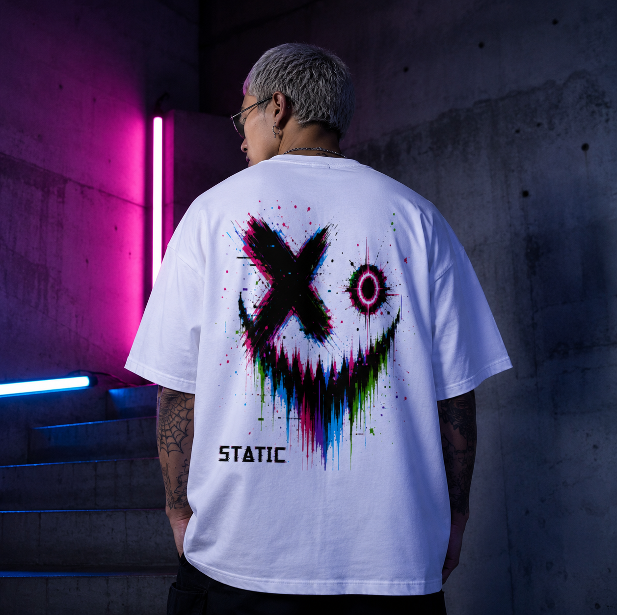 Paint Crash Drop Shoulder Tee