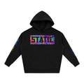 Color Collapse Oversized Hoodie — Black