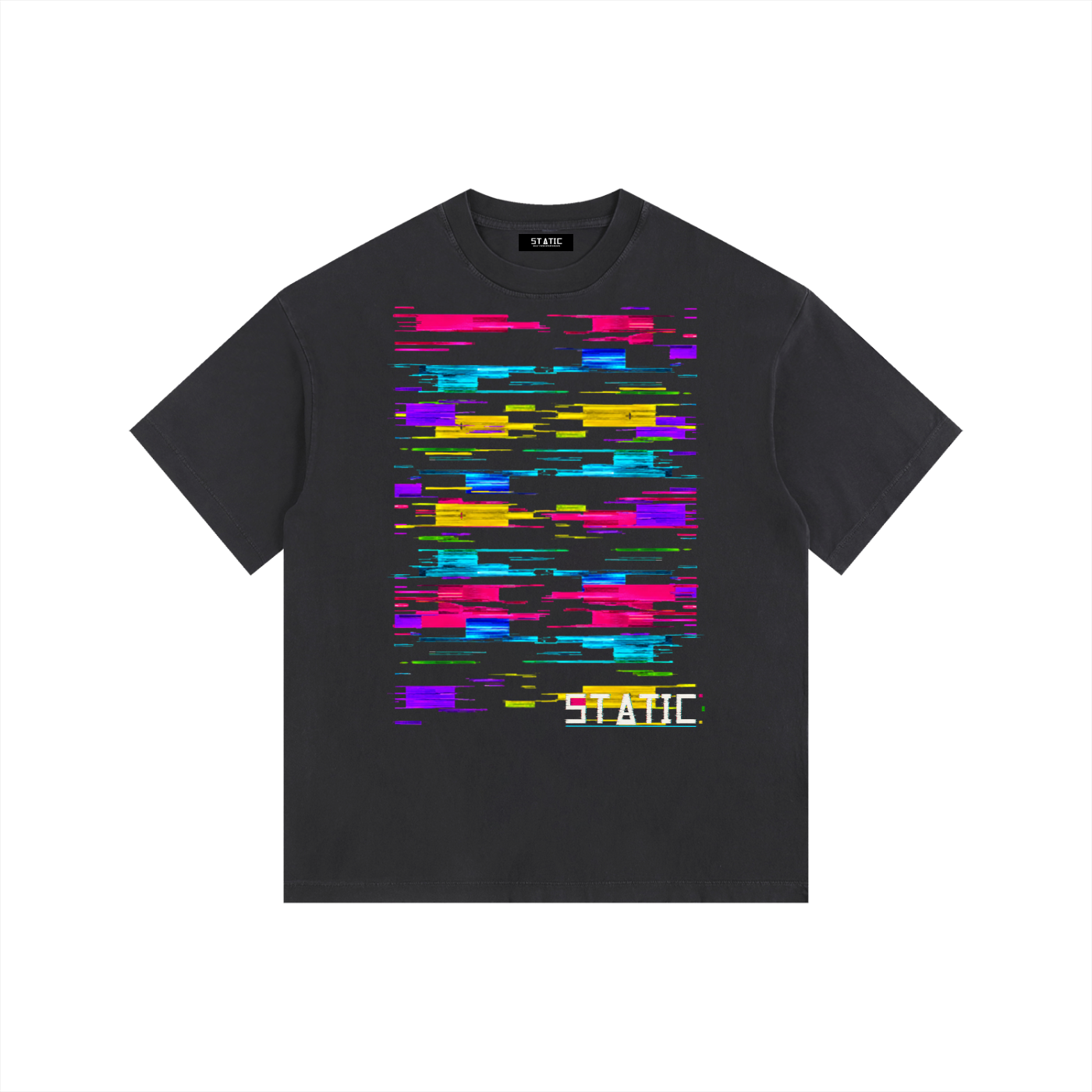 Data Cascade Vintage Washed Oversized Tee