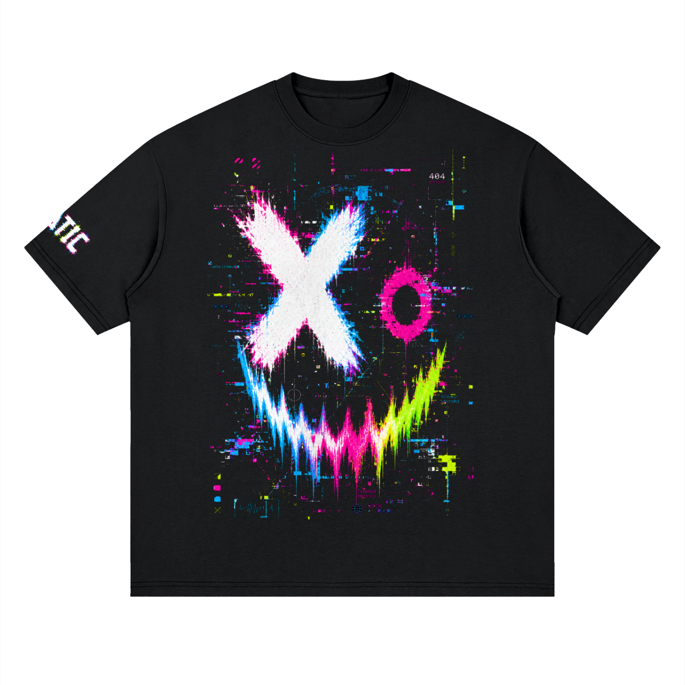 Error Grin Drop Shoulder Tee — Black