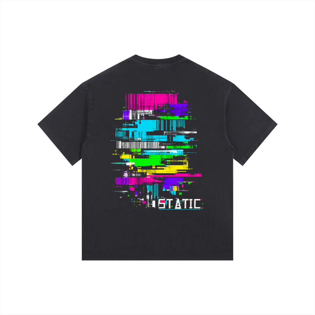 Data Break Vintage Washed Oversized Tee