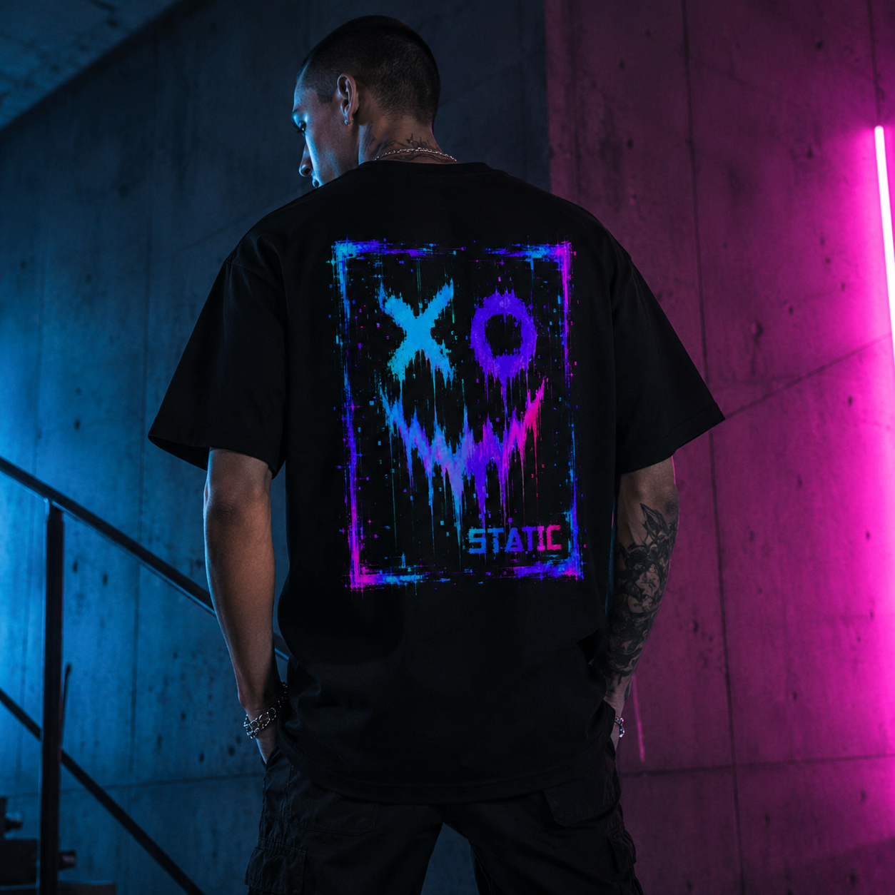 Neon Fault Drop Shoulder Tee