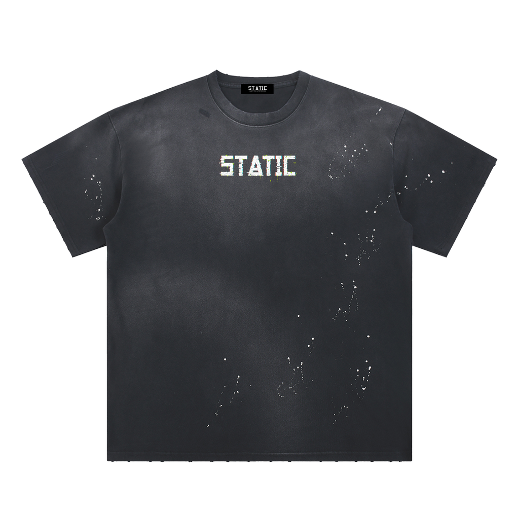 Toxic Drip Hand-Frayed Sunfade Tee